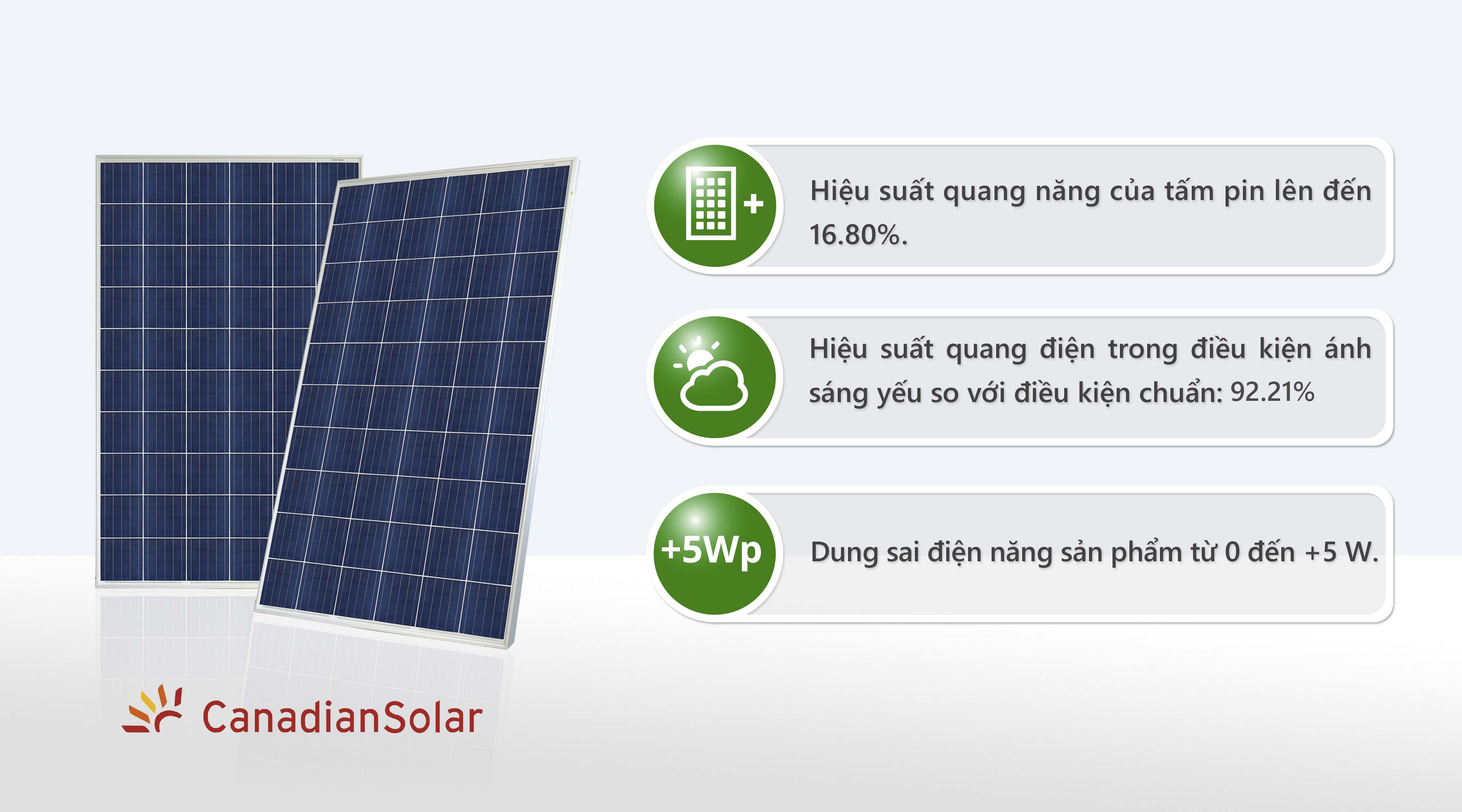 Tấm Pin Canadian Solar 345W